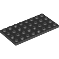 LEGO® los onderdeel Plaat Algemeen in kleur Zwart 3035