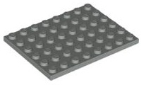 Plaatje in Gallery viewer laden, LEGO® los onderdeel Plaat Algemeen in kleur Lichtgrijs 3036