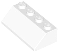 Plaatje in Gallery viewer laden, LEGO® los onderdeel Dakpan Algemeen in kleur Wit 3037