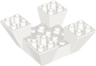 LEGO® los onderdeel Dakpan Omgekeerd in kleur Wit 30373