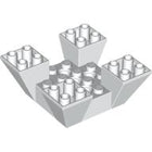 LEGO® los onderdeel Dakpan Omgekeerd in kleur Wit 30373
