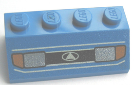 LEGO® los onderdeel Dakpan met Motief Blauw 3037px1W