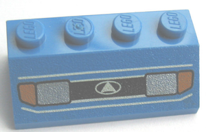 LEGO® los onderdeel Dakpan met Motief Blauw 3037px1W
