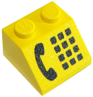 LEGO® los onderdeel Dakpan met Motief in kleur Geel 3039p11
