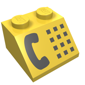 LEGO® los onderdeel Dakpan met Motief in kleur Geel 3039p11