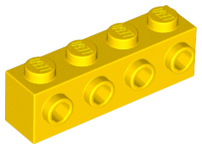 Plaatje in Gallery viewer laden, LEGO® los onderdeel Steen Aangepast in kleur Geel 30414
