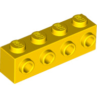 Plaatje in Gallery viewer laden, LEGO® los onderdeel Steen Aangepast in kleur Geel 30414