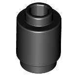 LEGO® los onderdeel Steen Rond in kleur Zwart 3062