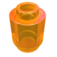 Plaatje in Gallery viewer laden, LEGO® los onderdeel Steen Rond Doorzichtig Oranje 3062