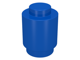 LEGO® los onderdeel Steen Rond in kleur Blauw 3062a