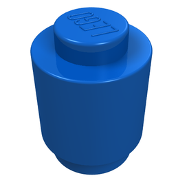 LEGO® los onderdeel Steen Rond in kleur Blauw 3062a