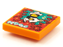 Plaatje in Gallery viewer laden, LEGO® los onderdeel Tegel met Motief Oranje 3068bpb1549