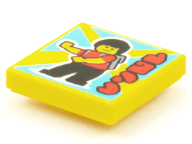 LEGO® los onderdeel Tegel met Motief Geel 3068bpb1557