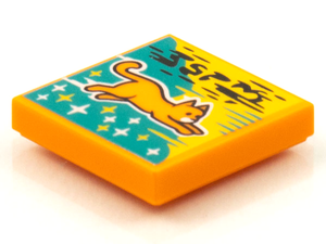 LEGO® los onderdeel Tegel met Motief Oranje 3068bpb1573