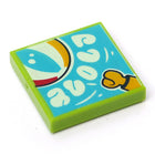 LEGO® los onderdeel Tegel met Motief Limoen 3068bpb1583