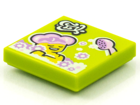 LEGO® los onderdeel Tegel met Motief Limoen 3068bpb1585