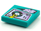 LEGO® onderdeel Tegel met Motief Donker Turkoois 3068bpb1589