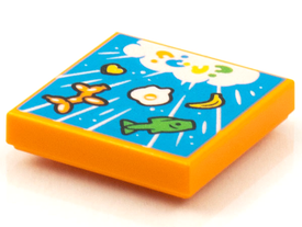 LEGO® los onderdeel Tegel met Motief Oranje 3068bpb1591