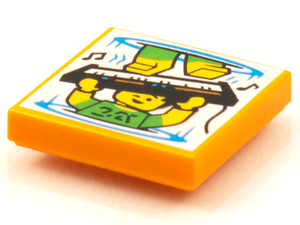 LEGO® los onderdeel Tegel met Motief Oranje 3068bpb1592