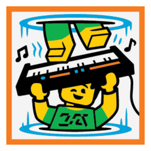LEGO® los onderdeel Tegel met Motief Oranje 3068bpb1592