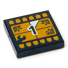 LEGO® los onderdeel Tegel met Motief Zwart 3068bpb1603