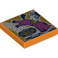 Plaatje in Gallery viewer laden, LEGO® los onderdeel Tegel met Motief Oranje 3068bpb1609