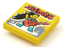 Plaatje in Gallery viewer laden, LEGO® los onderdeel Tegel met Motief Geel 3068bpb1630