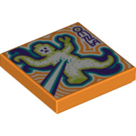 Plaatje in Gallery viewer laden, LEGO® los onderdeel Tegel met Motief Oranje 3068bpb1633
