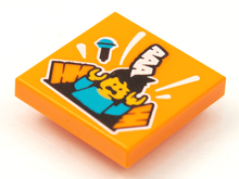 Plaatje in Gallery viewer laden, LEGO® los onderdeel Tegel met Motief Oranje 3068bpb1637