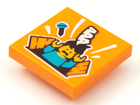 LEGO® los onderdeel Tegel met Motief Oranje 3068bpb1637