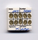 LEGO® los onderdeel Tegel met Motief in kleur Wit 3068pb0061