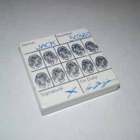 LEGO® los onderdeel Tegel met Motief in kleur Wit 3068pb0061