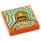 LEGO® los onderdeel Tegel met Motief Oranje 3068pb1553