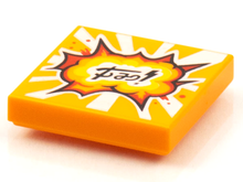 Plaatje in Gallery viewer laden, LEGO® los onderdeel Tegel met Motief Oranje 3068pb1587