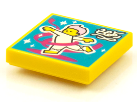 LEGO® los onderdeel Tegel met Motief Geel 3068pb1604