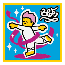 LEGO® los onderdeel Tegel met Motief Geel 3068pb1604