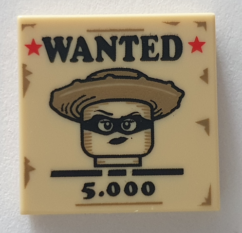 LEGO® los onderdeel Tegel met Motief Geelbruin 3068pb2009