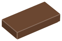 LEGO® los onderdeel Tegel Algemeen in kleur Bruin 3069