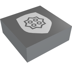 LEGO® Tegel met Motief Licht Blauwachtig Grijs 3070pb006