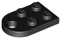 LEGO® los onderdeel Plaat Aangepast in kleur Zwart 3176