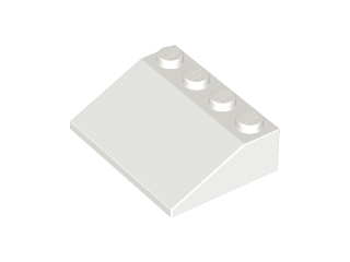 LEGO® los onderdeel Dakpan Algemeen in kleur Wit 3297