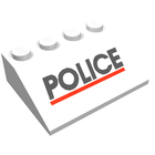 LEGO® los onderdeel Dakpan met Motief in kleur Wit 3297pb007