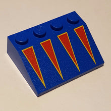 Plaatje in Gallery viewer laden, LEGO® los onderdeel Dakpan met Motief in kleur Blauw 3297px1