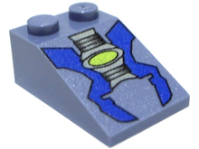 Plaatje in Gallery viewer laden, LEGO® los onderdeel Dakpan met Motief Zandblauw 3298px5