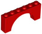 LEGO® los onderdeel Steen Boog in kleur Rood 3307