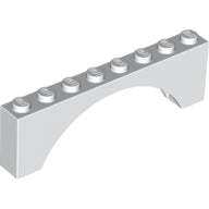 Plaatje in Gallery viewer laden, LEGO® los onderdeel Steen Boog in kleur Wit 3308