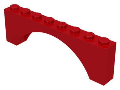 LEGO® los onderdeel Steen Boog in kleur Rood 3308