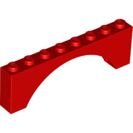 Plaatje in Gallery viewer laden, LEGO® los onderdeel Steen Boog in kleur Rood 3308