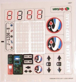 LEGO® stickervel set 3368-1 Rocket Launch Center