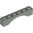 LEGO® los onderdeel Steen Boog in kleur Lichtgrijs 3455